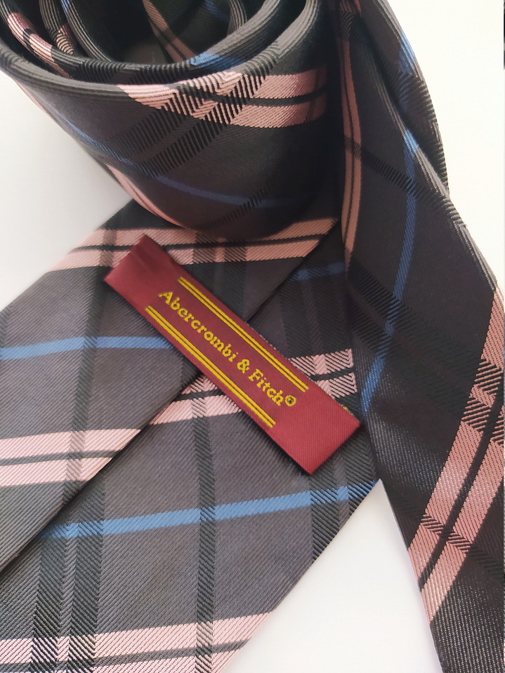 Corbata Abercrombie & Fitch azul microtextura (Slim) 2