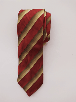 Corbata Roy Robson rojo/dorado – Seda (Clásica)