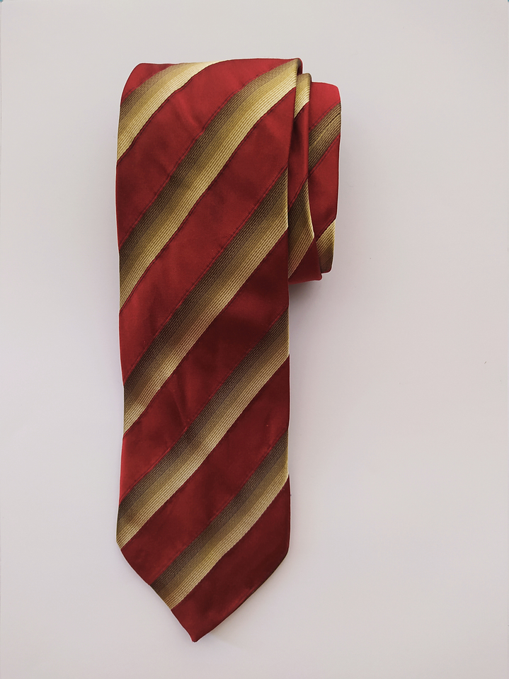 Corbata Roy Robson rojo/dorado – Seda (Clásica) 1