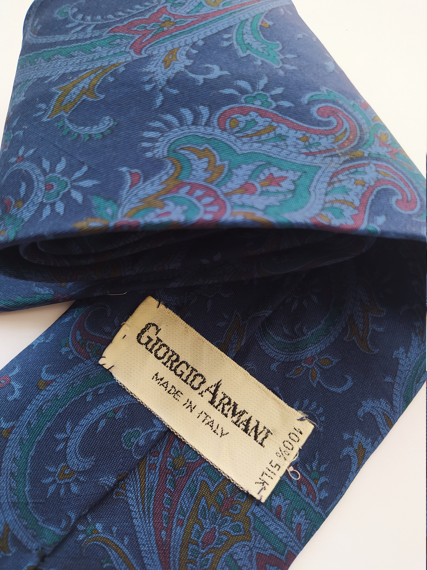 Corbata Armani paisley burdeos – Seda (Clásica premium) 2