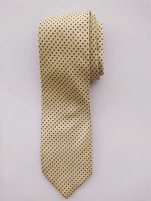 Corbata Kenzo beige diseño abstracto – Seda (Clásica)