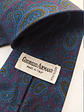 Corbata Armani paisley azul – Seda (Clásica premium) - Miniatura 2