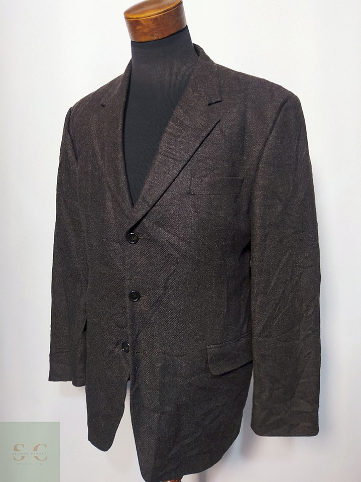Blazer / Vestón Café – Lana – Talla XXL 3