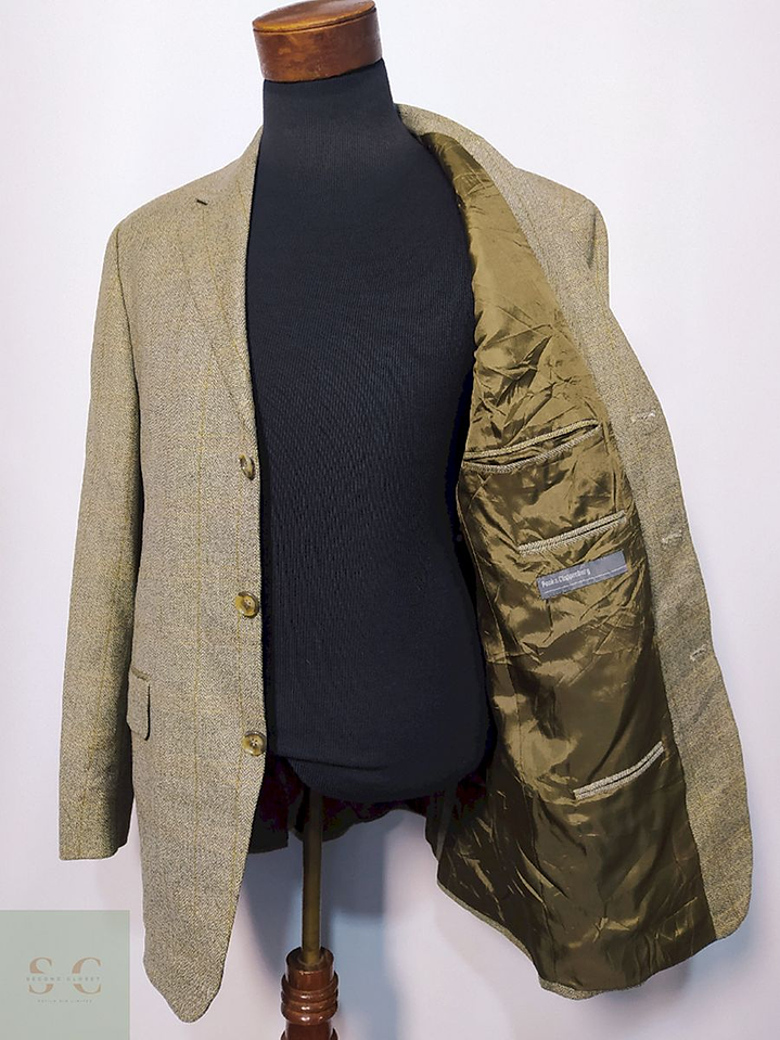 Blazer / Vestón Beige 3 Botones – Lana Virgen – Talla L 1