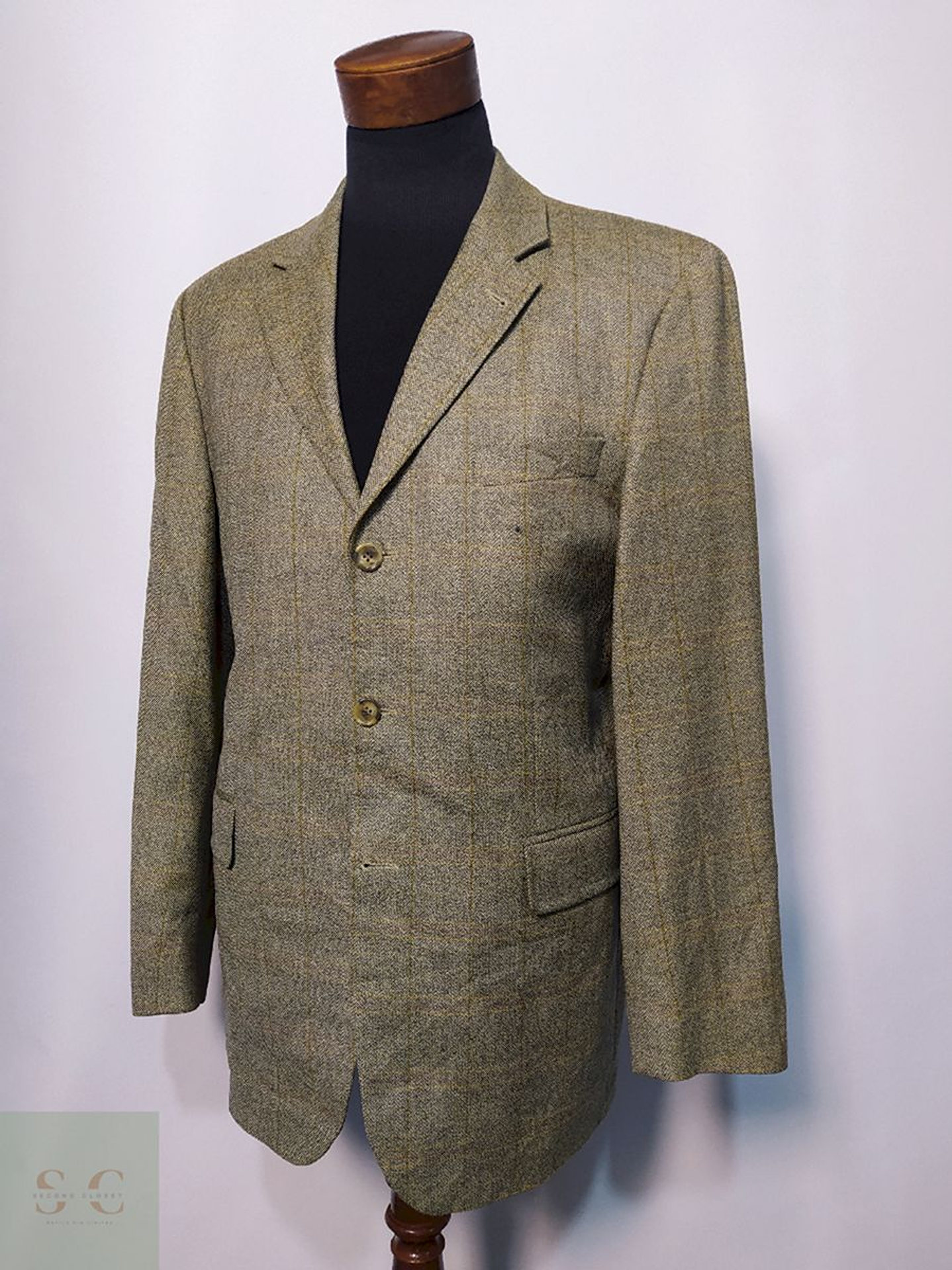 Blazer / Vestón Beige 3 Botones – Lana Virgen – Talla L 2