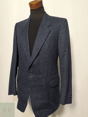 Blazer / Vestón Azul a Rayas – Lana Virgen – Talla M