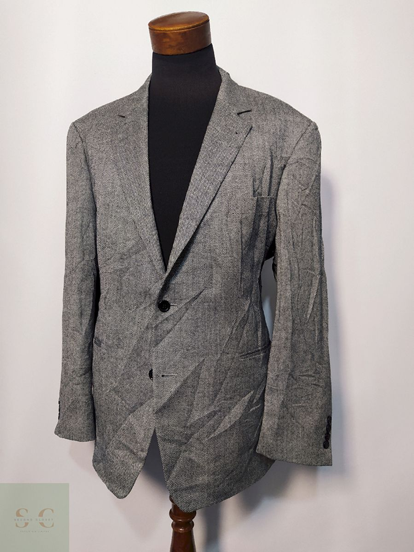 Blazer / Vestón Gilbert Espiga Gris – Talla XXL 2