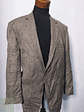 Blazer / Vestón Café Tela Delgada – Lana Virgen – Talla XL - Miniatura 2