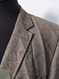 Blazer / Vestón Café Tela Delgada – Lana Virgen – Talla XL - Miniatura 3