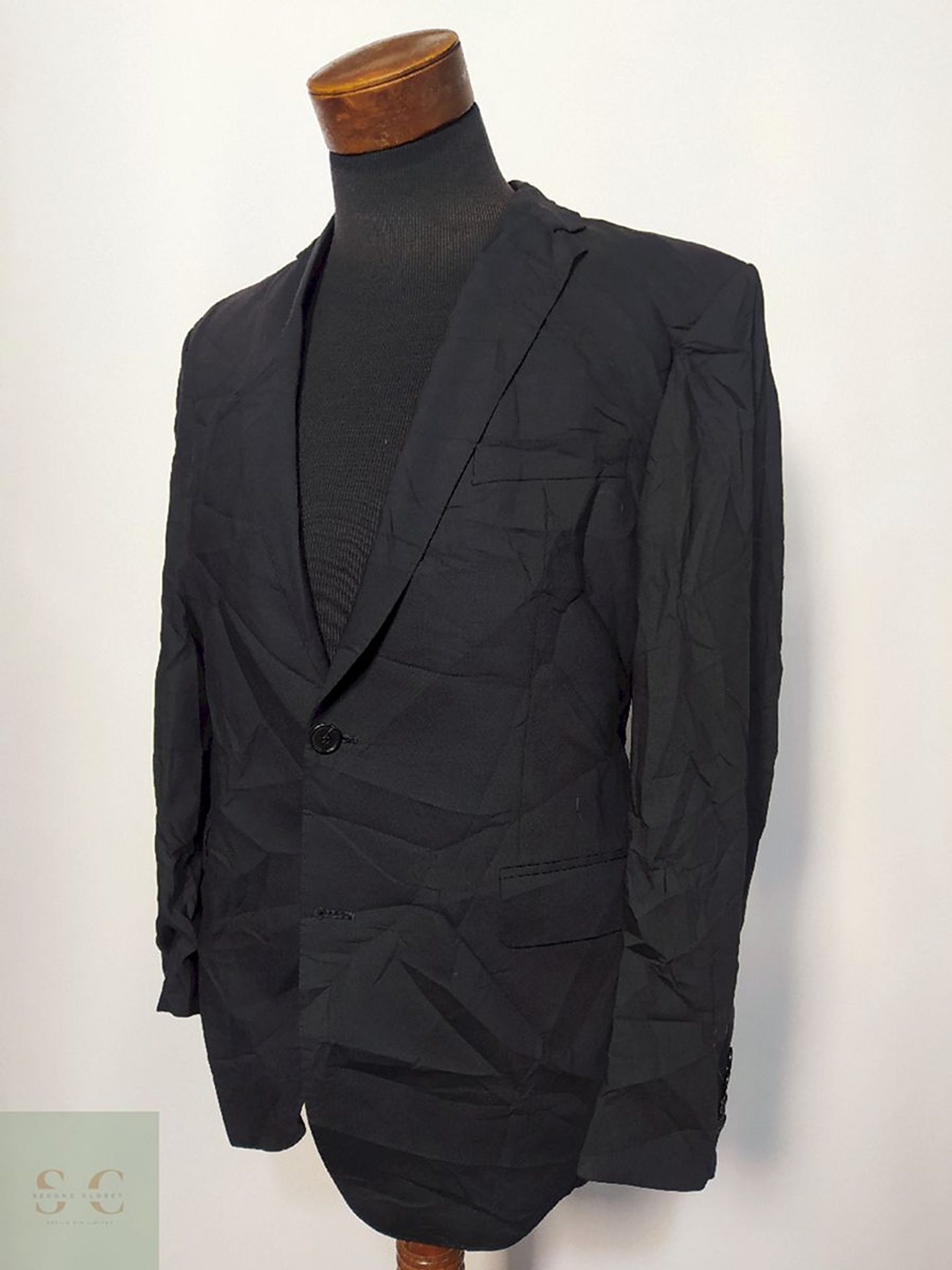 Blazer / Vestón Carl Gross Negro – Lana Virgen – Talla M 1