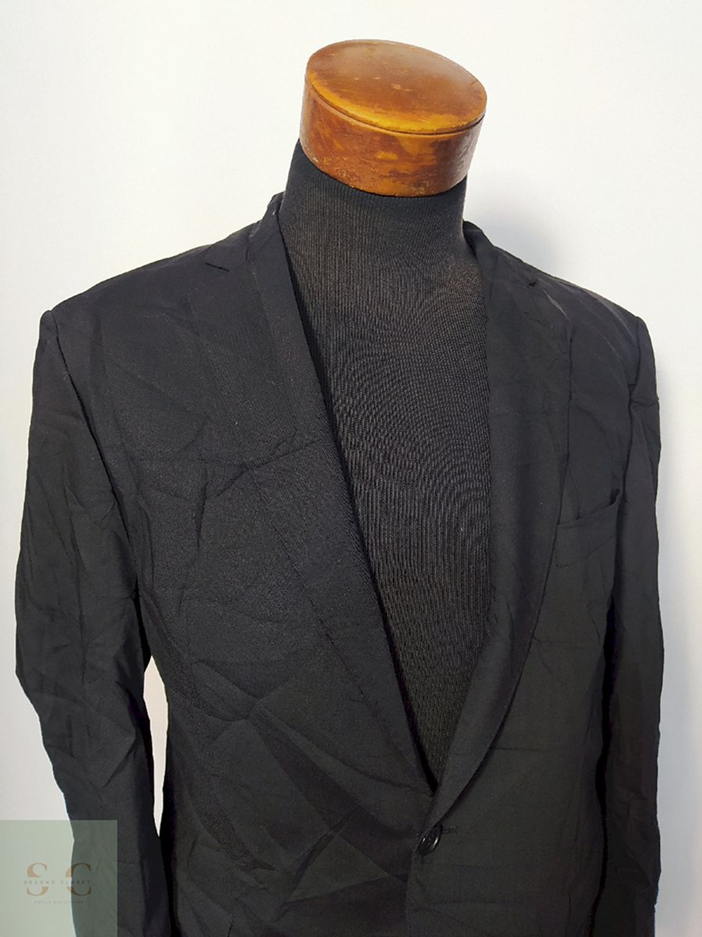 Blazer / Vestón Carl Gross Negro – Lana Virgen – Talla M 2