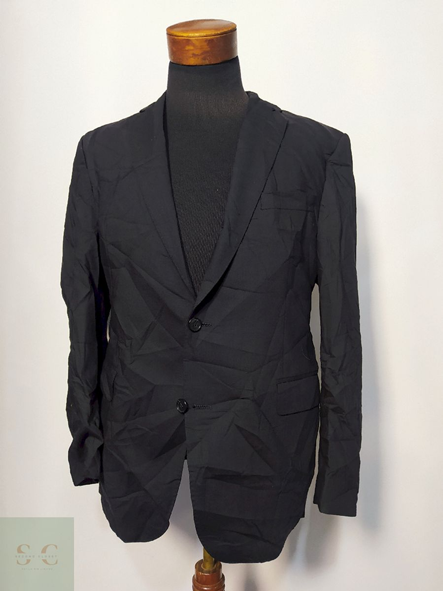 Blazer / Vestón Carl Gross Negro – Lana Virgen – Talla M 3