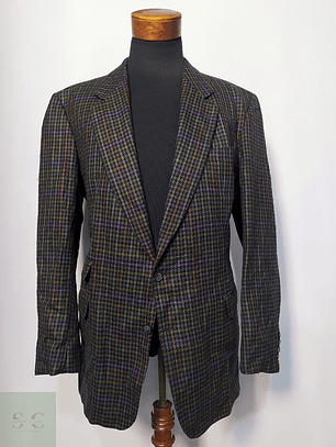 Blazer / Vestón Morado con Negro – Talla XL