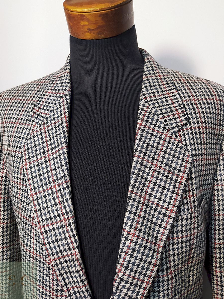 Blazer / Vestón Blanco Rojo Negro – Lana Virgen Talla XXL 2