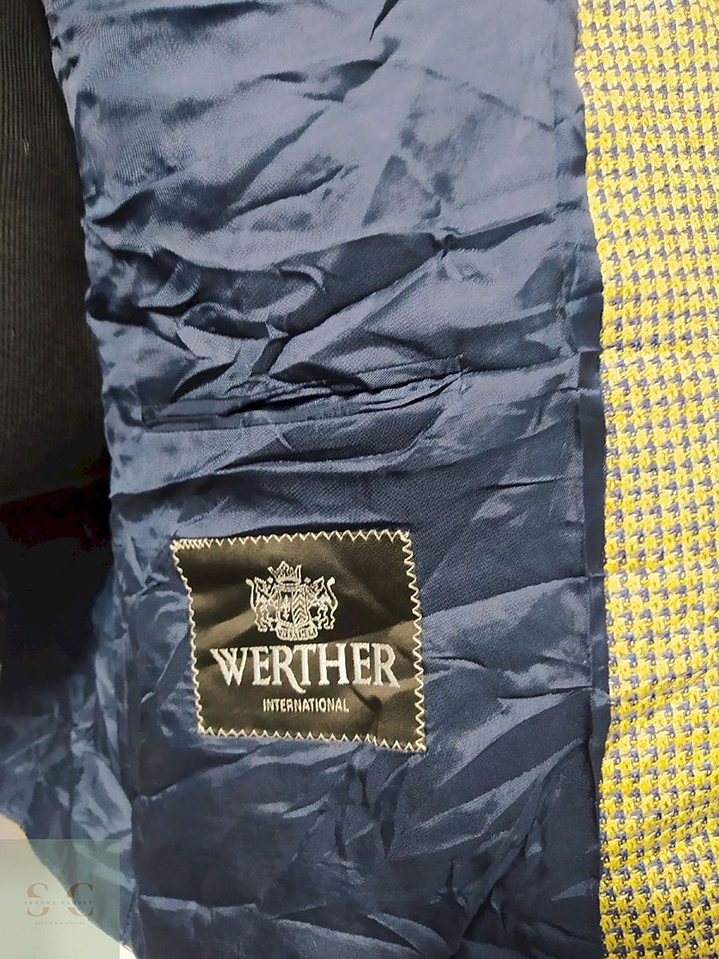 Blazer / Vestón Werther Dorado Delgado – Lana y Seda – Talla LXL 3