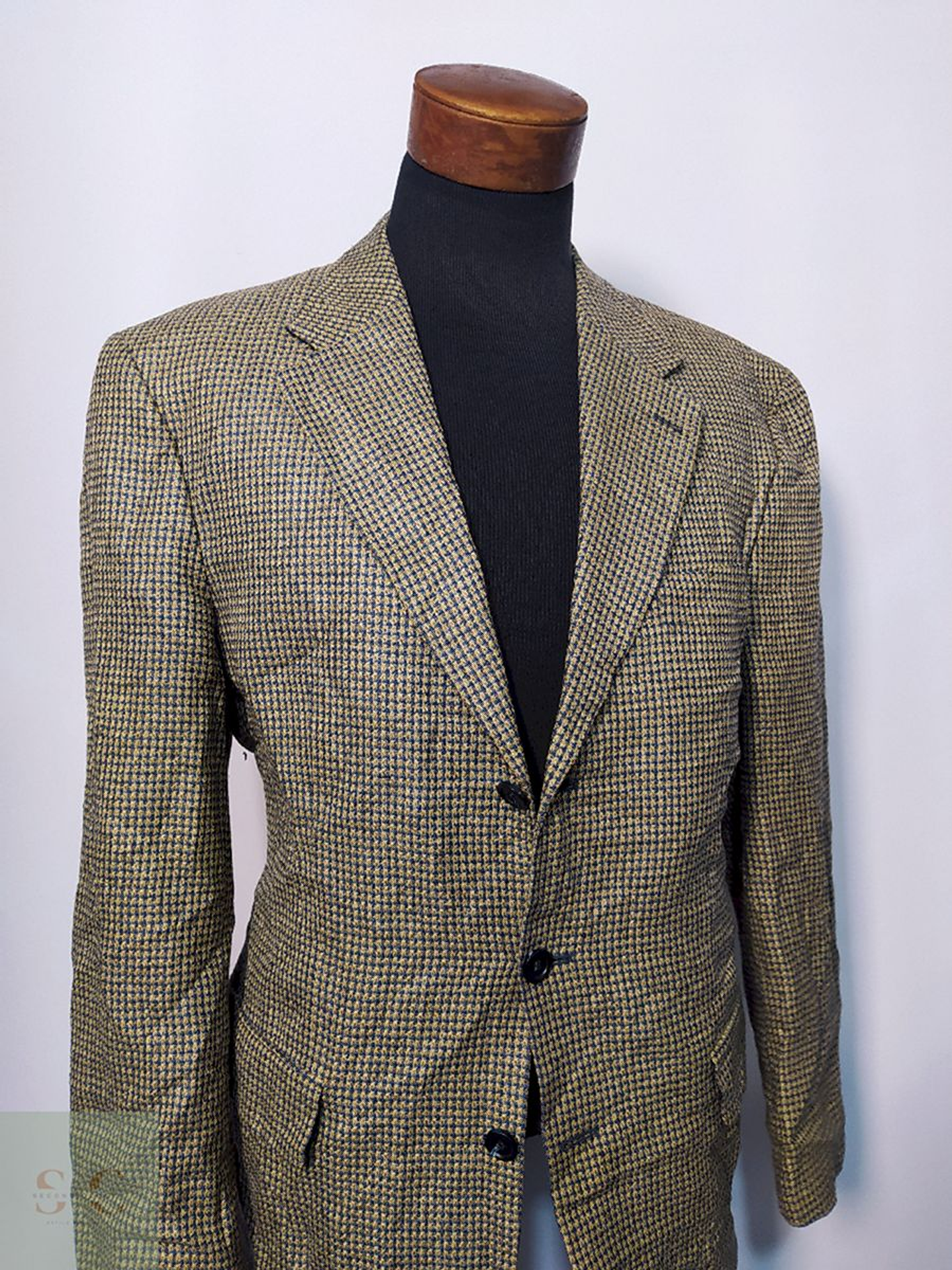 Blazer / Vestón Werther Dorado Delgado – Lana y Seda – Talla LXL 4