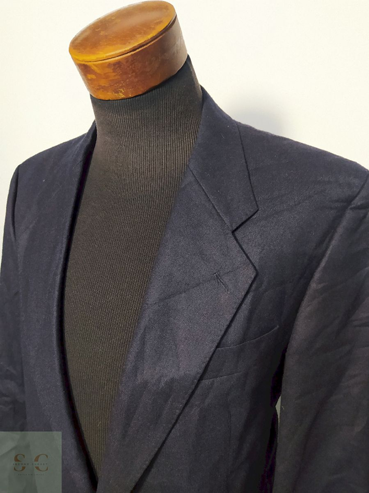 Blazer / Vestón Azul Botón Dorado – Lana Virgen – Talla L 3