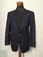 Blazer / Vestón Azul Botón Dorado – Lana Virgen – Talla L - Miniatura 1
