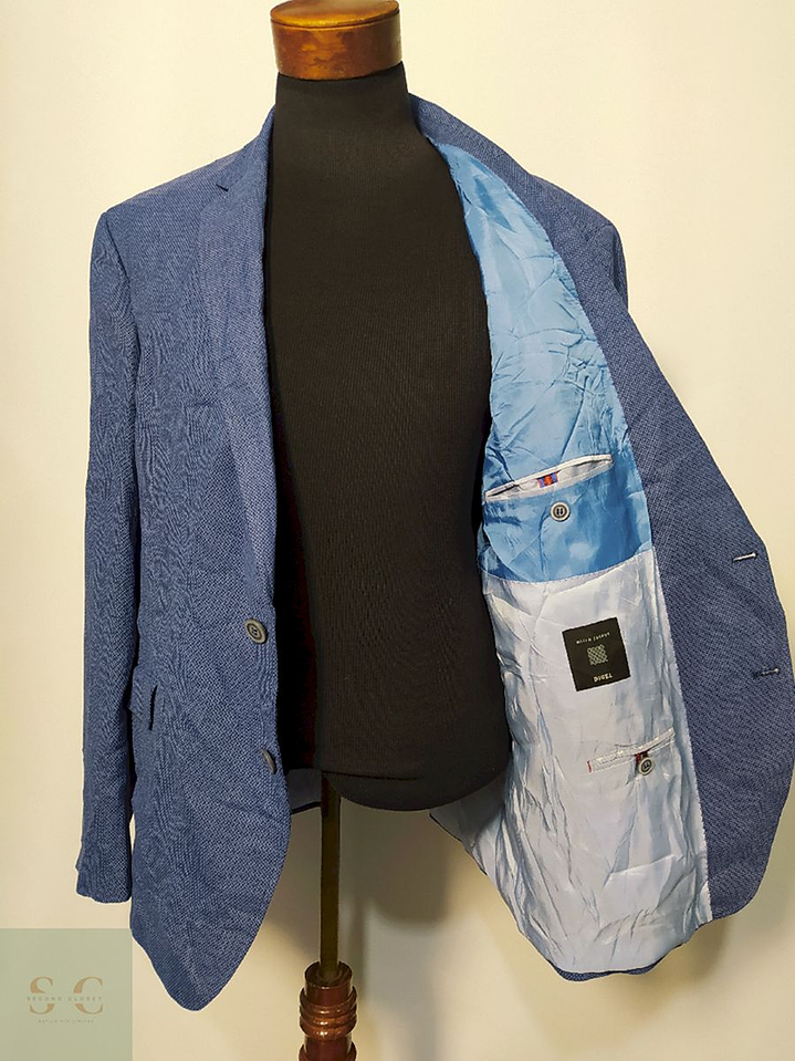 Blazer / Vestón Digel Celeste Delgado – Talla XXL 3