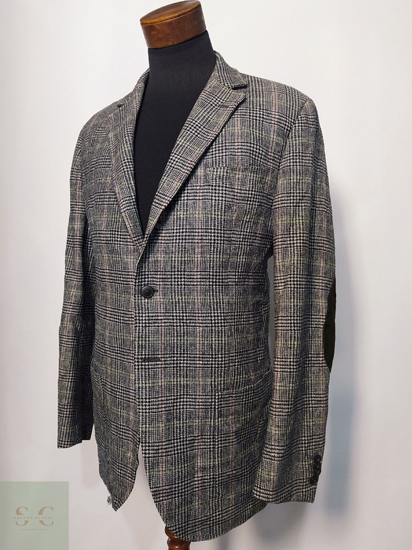 Blazer / Vestón Gant Gris con Coderas – Lana y Cashmere – Talla L 3