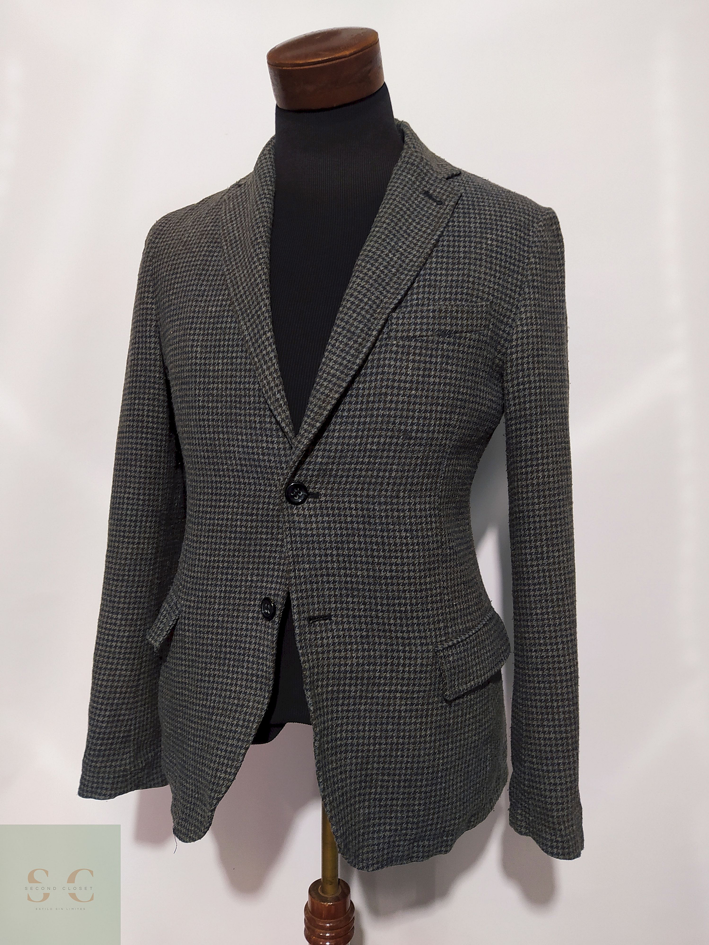Blazer Benetton - Gris – Talla S Slim Fit 1