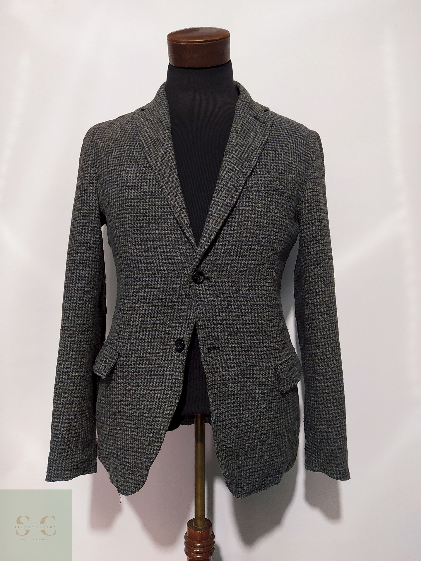 Blazer Benetton - Gris – Talla S Slim Fit 3