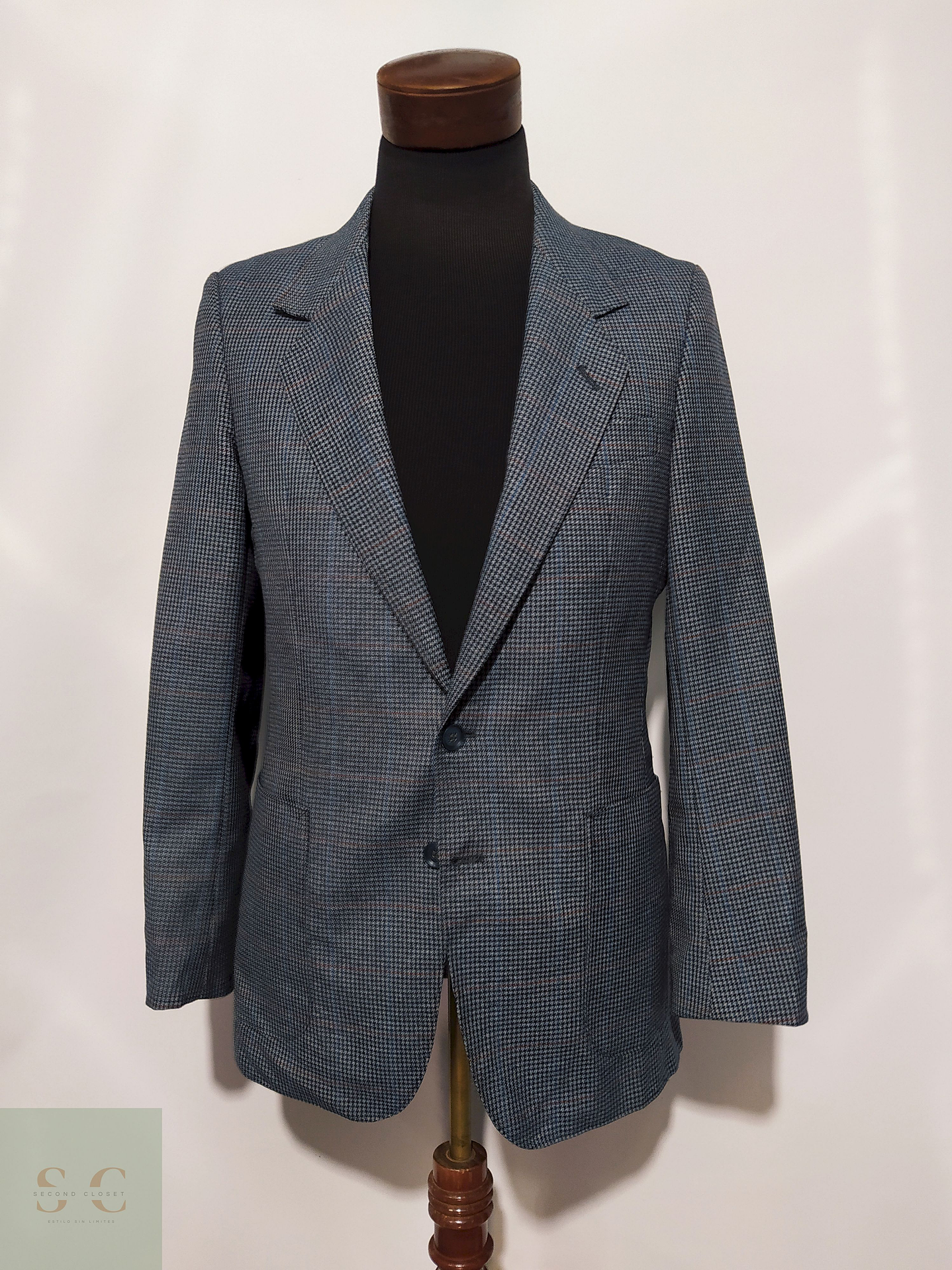 Blazer Clásico - Lana Virgen - Celeste – Talla S 1