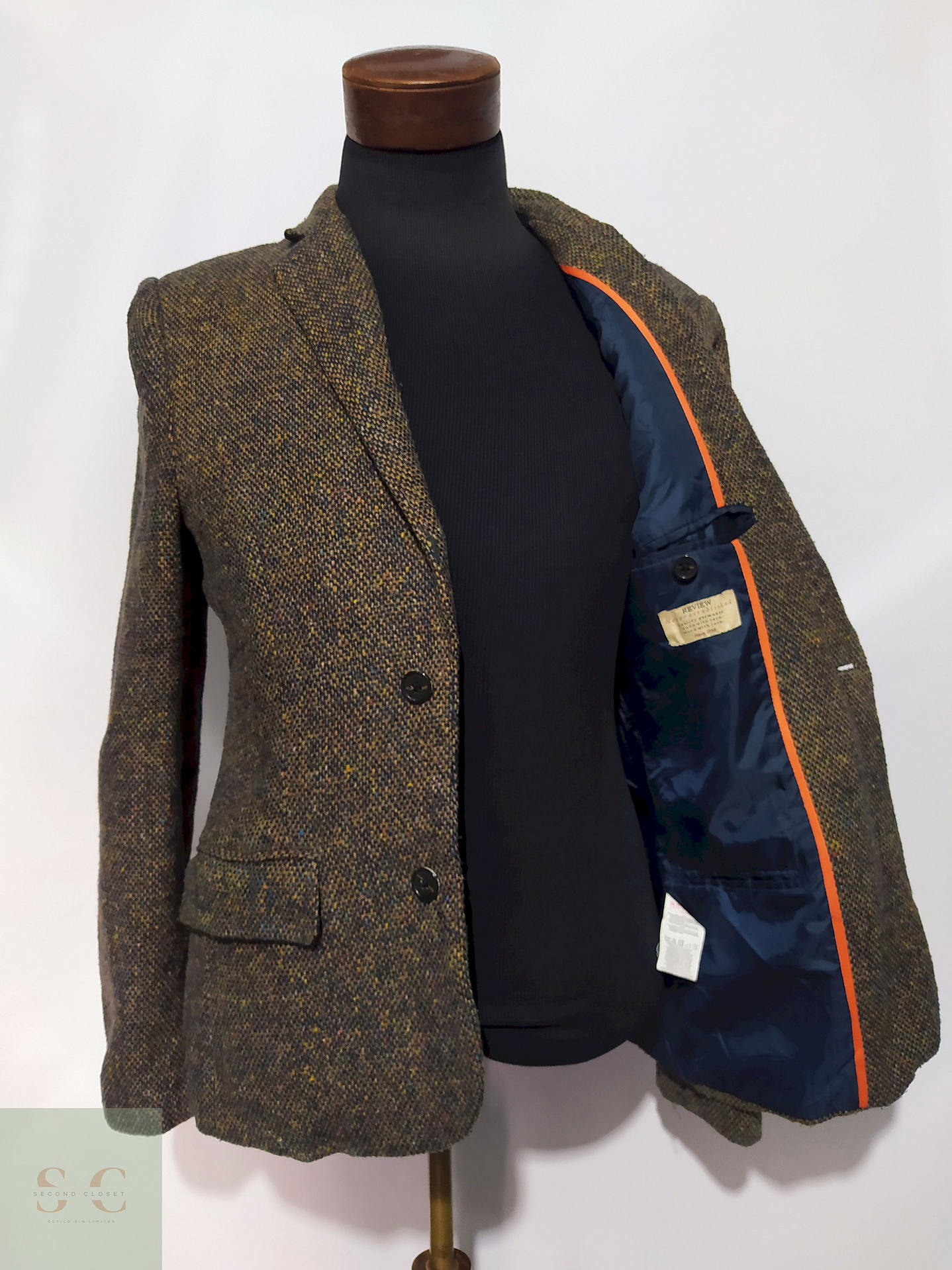 Blazer Tweed ligero - Café – Talla SM 2