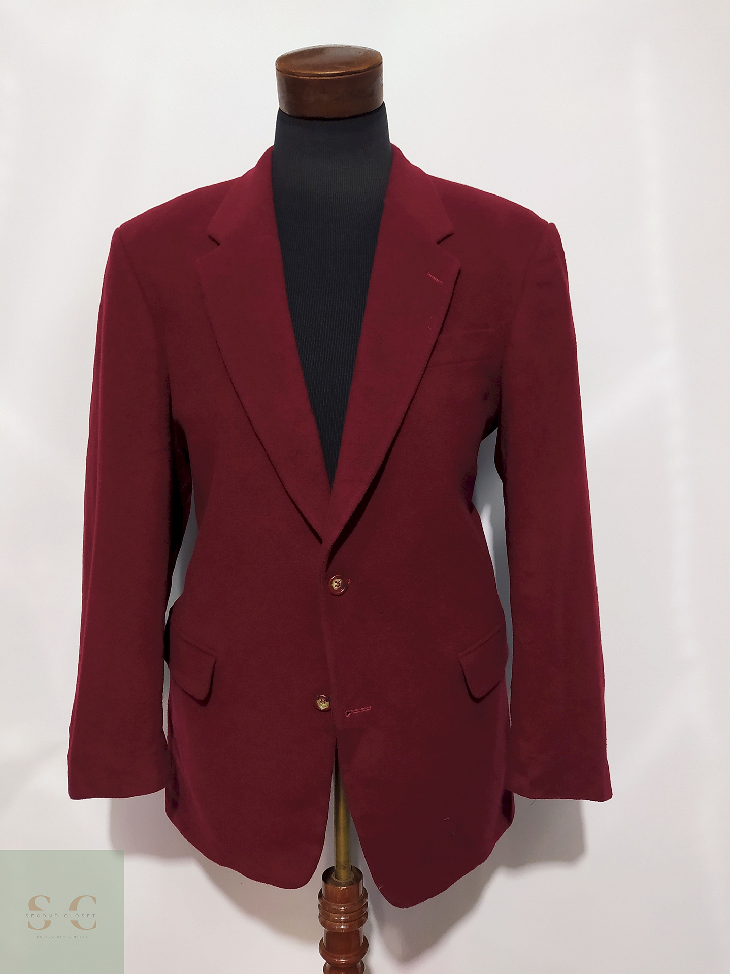 Blazer Finke Lana virgen cashmere poliamida Cherry – Talla XL 1