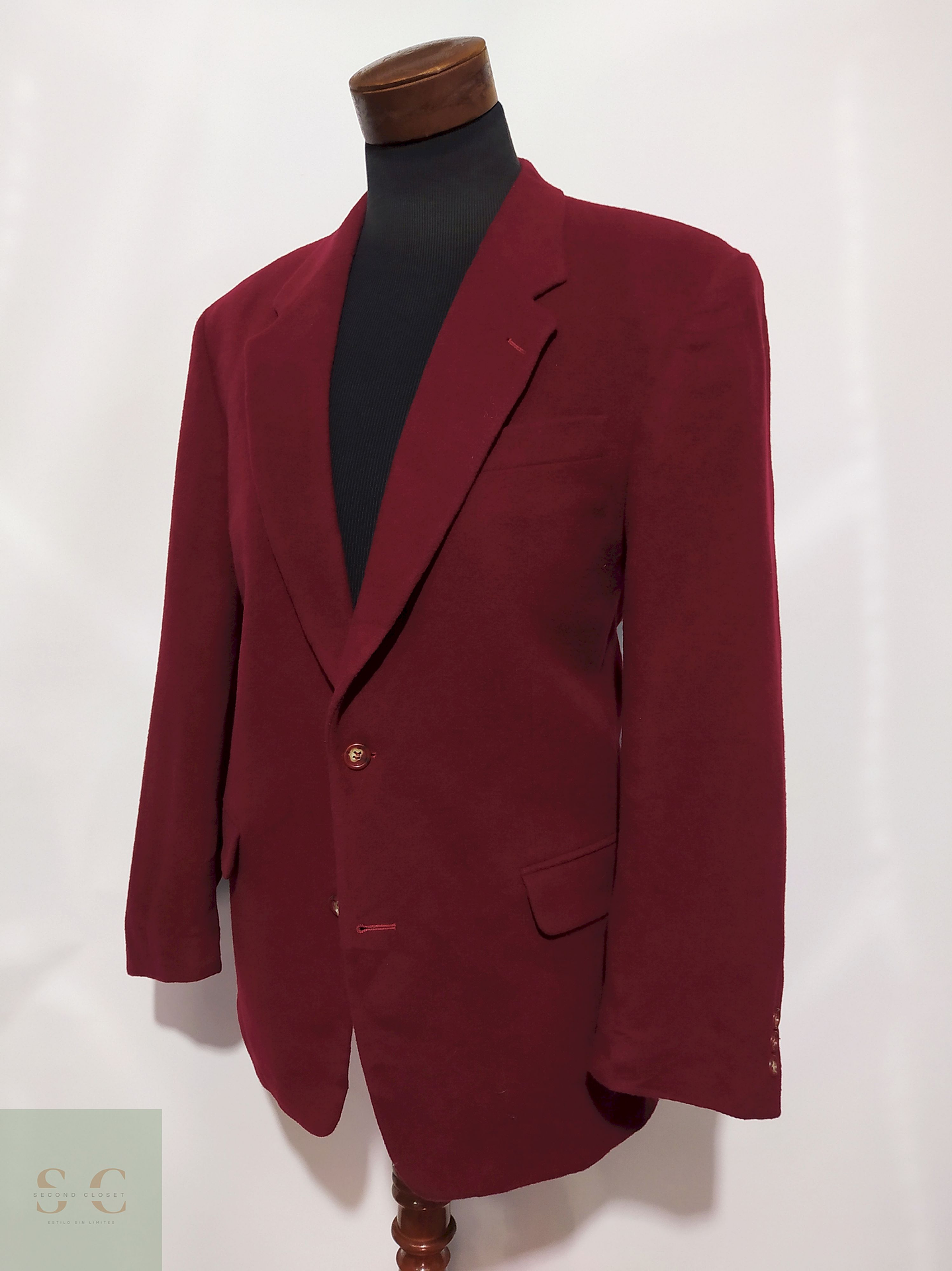 Blazer Finke Lana virgen cashmere poliamida Cherry – Talla XL 5