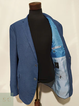 Blazer lana Digel Celeste Texturizado TALLA 2XL