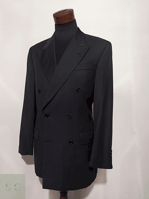 Blazer Cerruti Super 100’s Doble Botonadura Gris Plomo – Talla ML