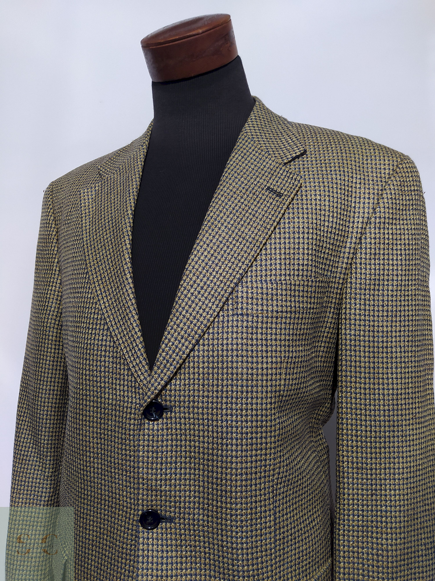 Blazer Werther 55% seda 45% lana virgen Dorado azul – Talla XL 5