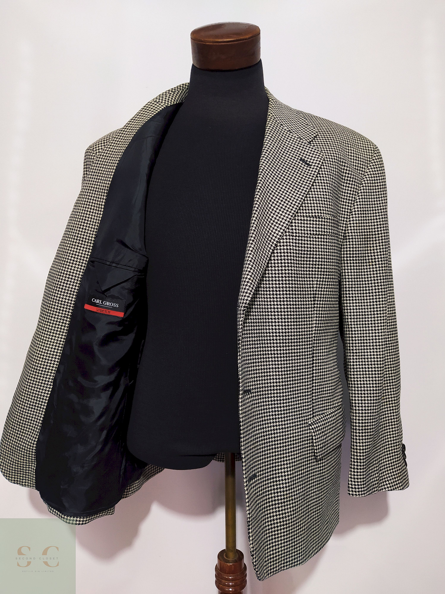 Blazer Carl Gross Lana virgen Pata de gallo – Talla XXL 1