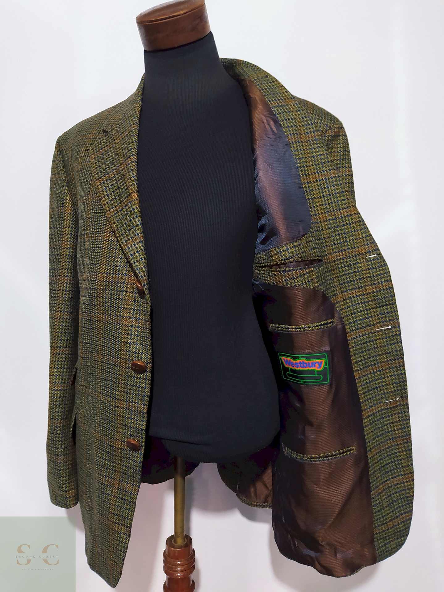 Blazer Westbury Lana cordero cashmere Verde – Talla XXL 4