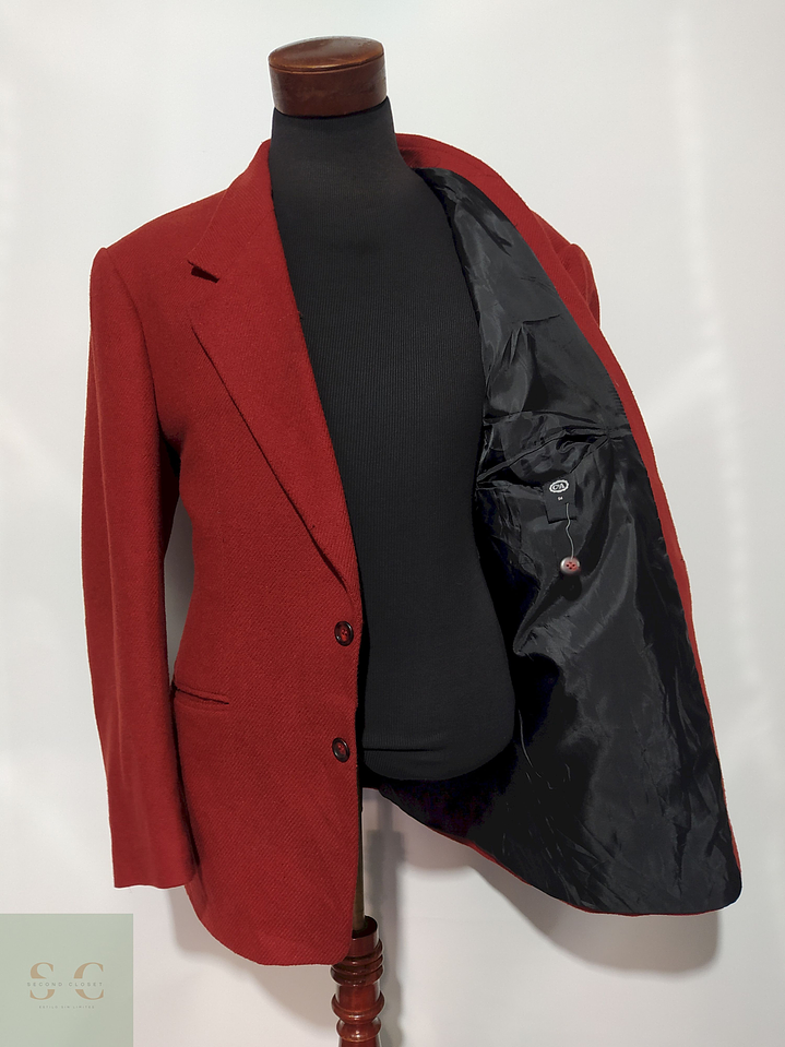Blazer C&A 80% lana virgen poliéster Ladrillo – Talla XXL 4