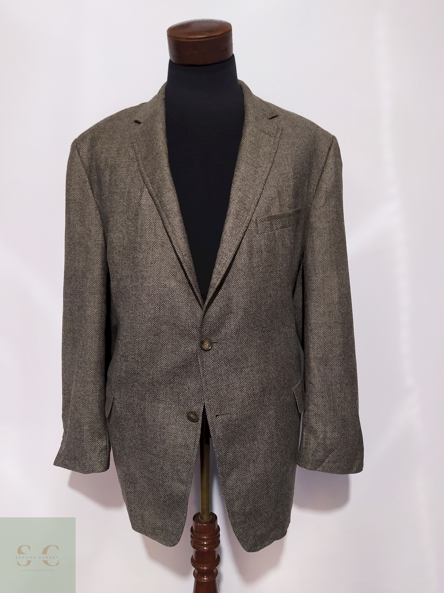 Blazer Atelier Torino 100% lana virgen Café claro – Talla XL 3