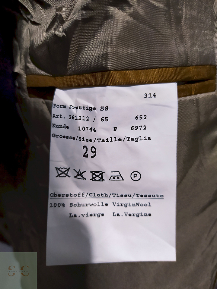 Blazer Atelier Torino 100% lana virgen Café claro – Talla XL 4