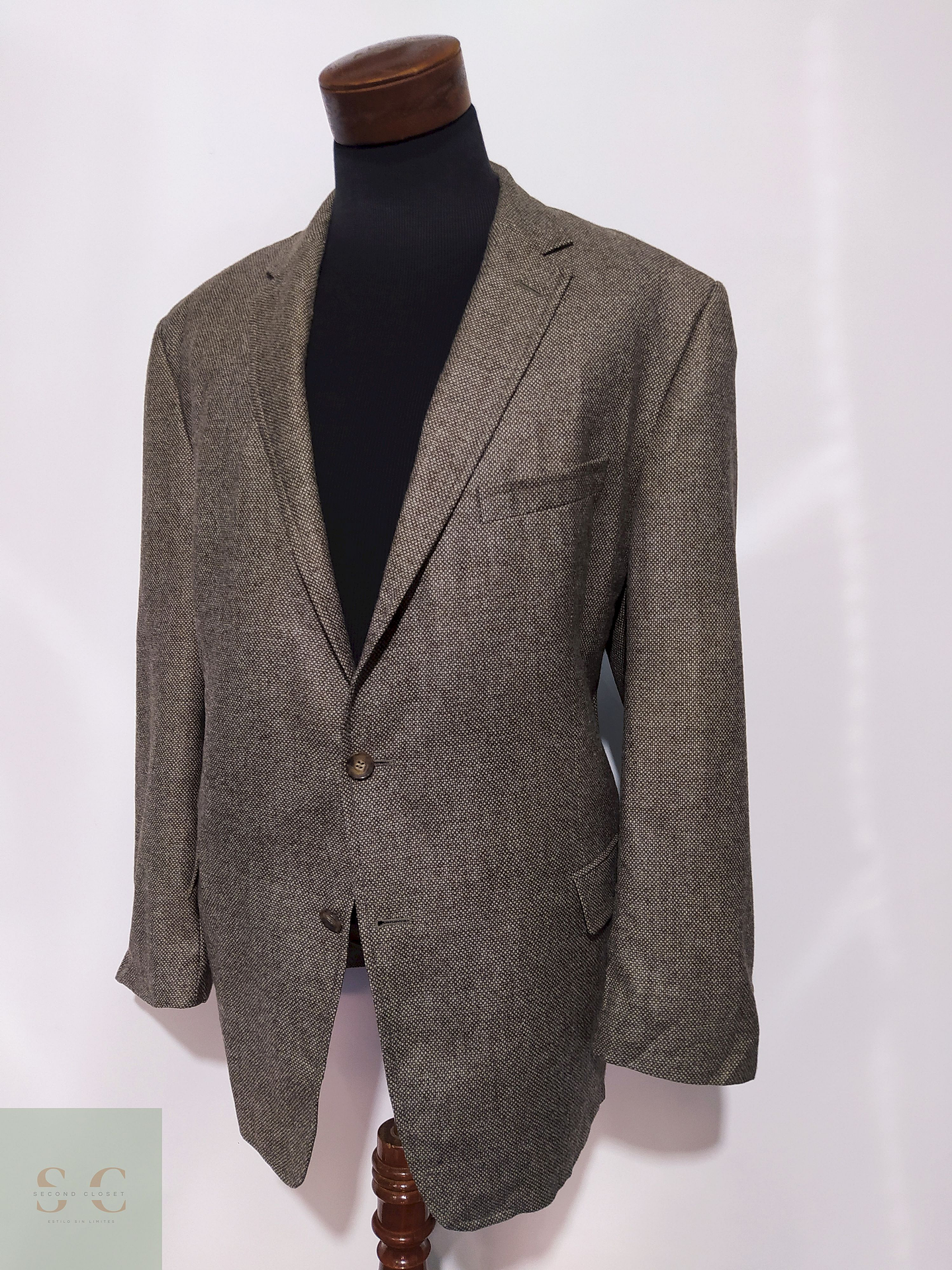 Blazer Atelier Torino 100% lana virgen Café claro – Talla XL 1