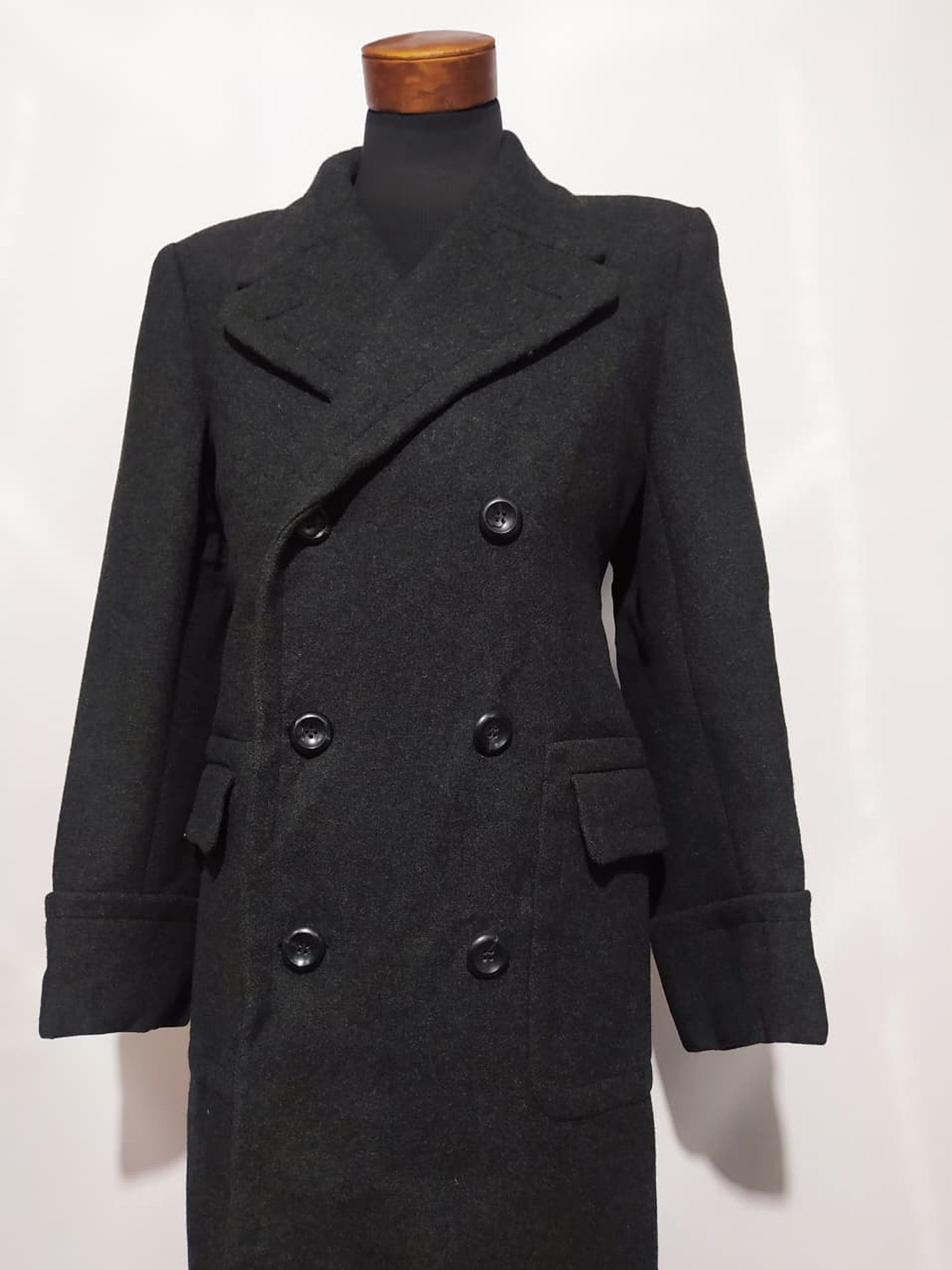 Abrigo marinero largo grueso lana TALLA M 4