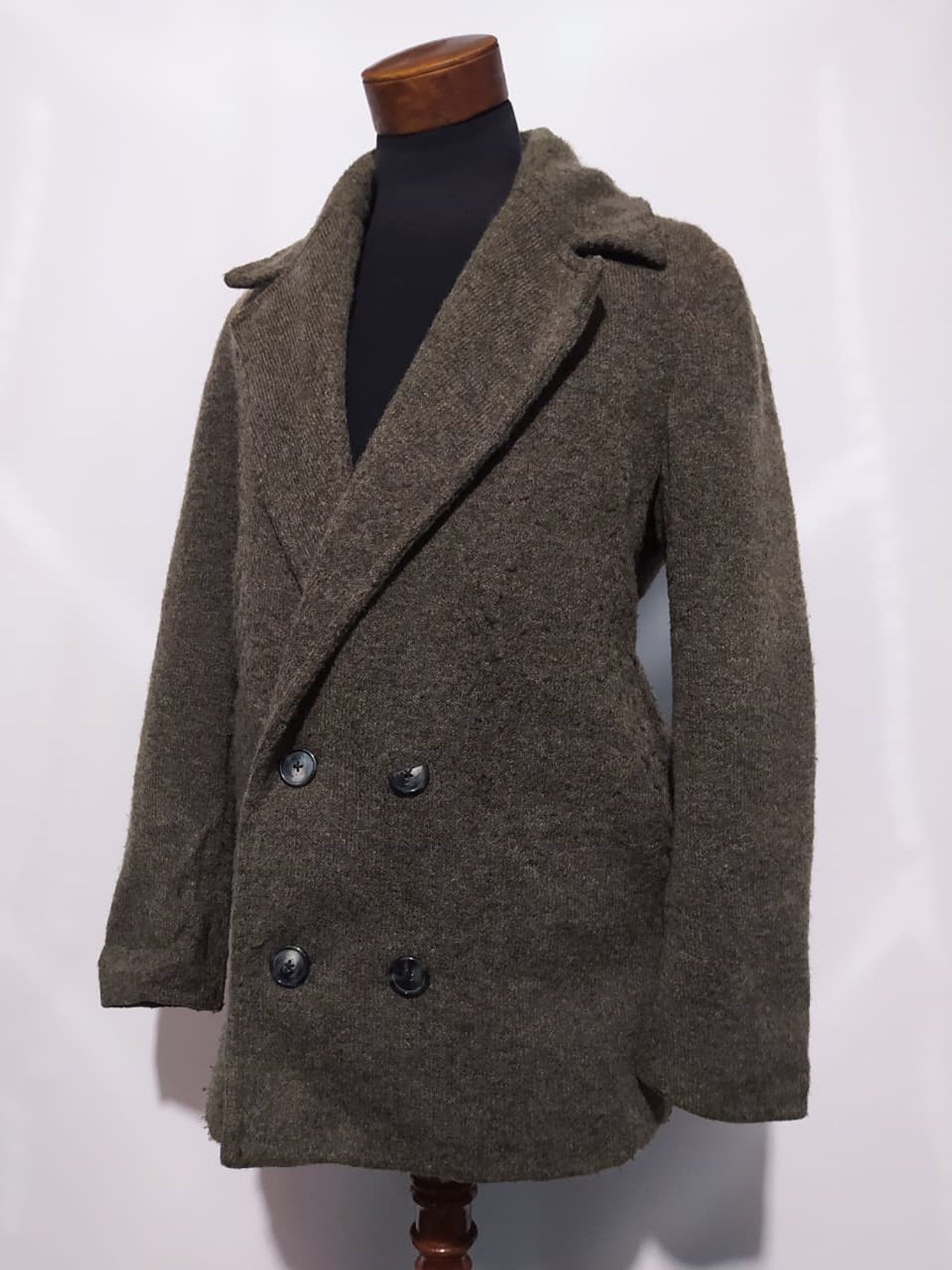 Abrigo ZARA cruzado lana TALLA M 2