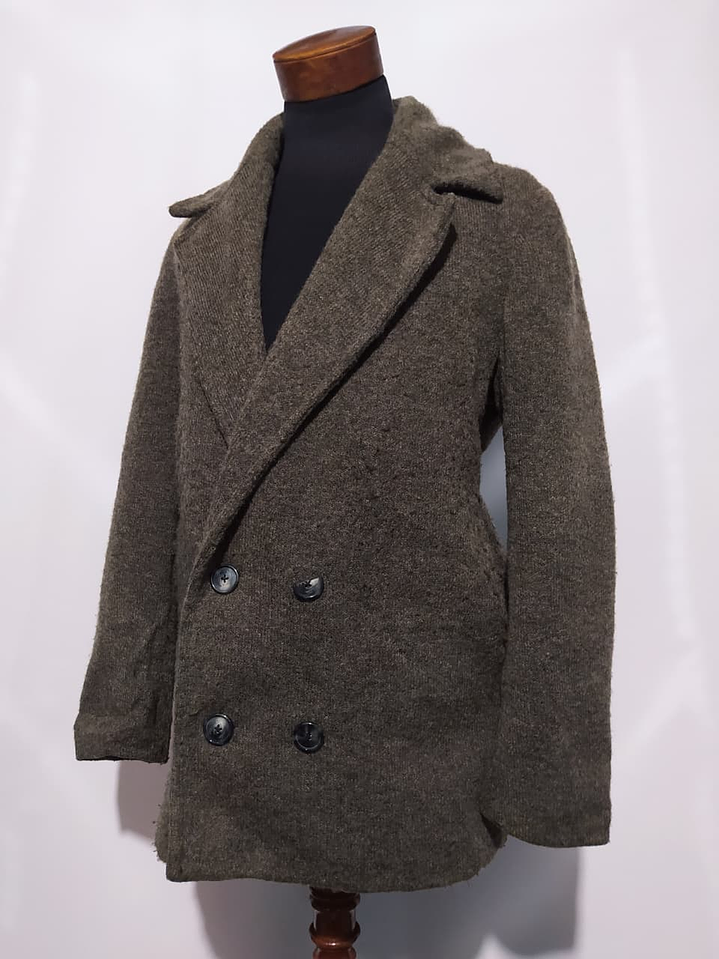 Abrigo ZARA cruzado lana TALLA M 2