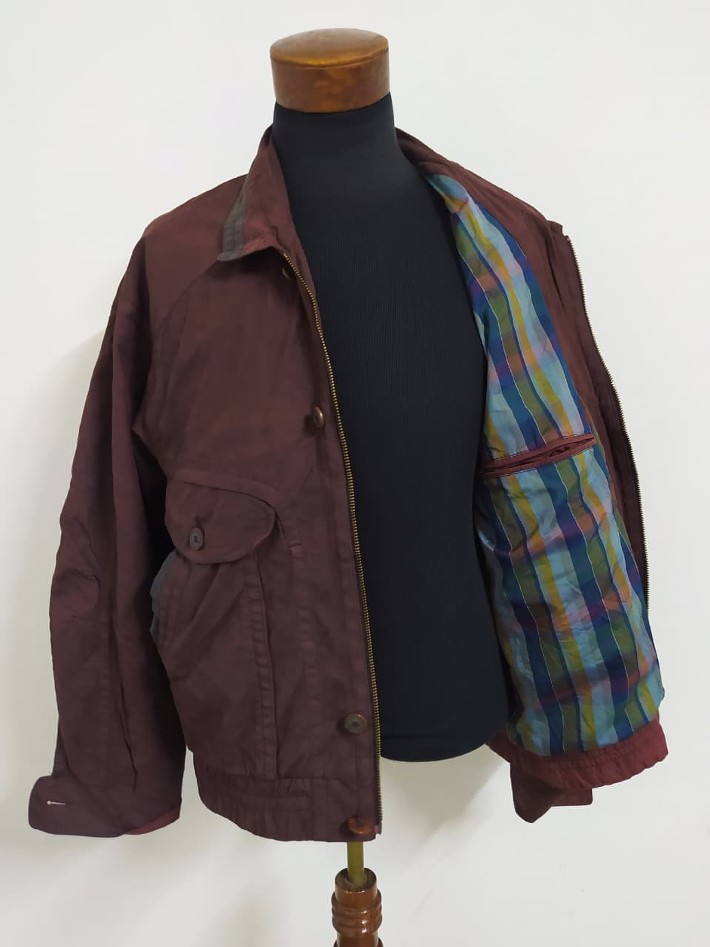 Chaqueta Utilitaria Vintage Burdeo Hombre XL 3