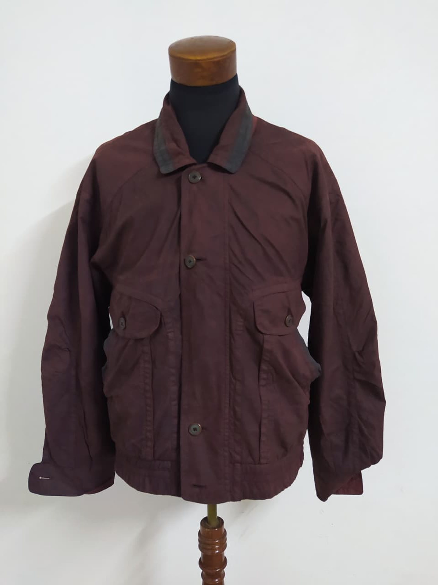 Chaqueta Utilitaria Vintage Burdeo Hombre XL 2