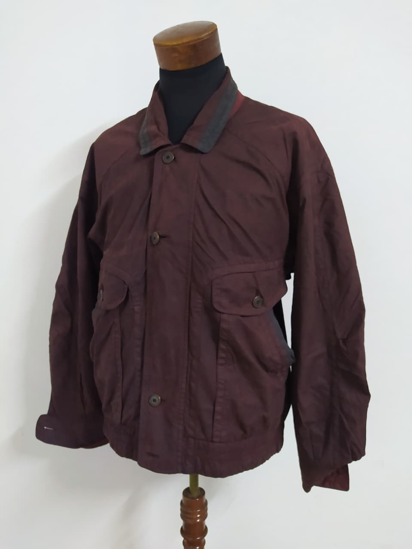 Chaqueta Utilitaria Vintage Burdeo Hombre XL 1