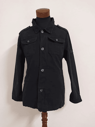 Chaqueta Militar Negra Hombre ML 