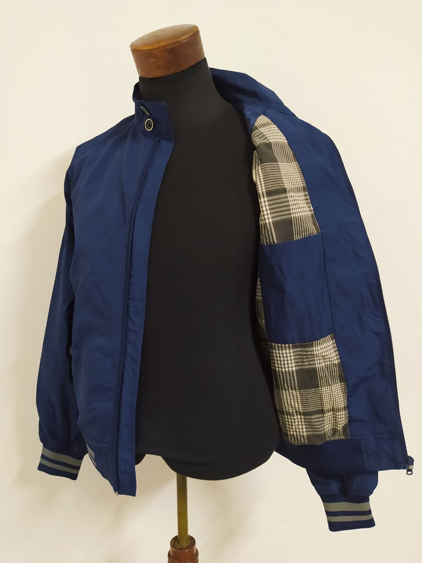 Chaqueta Bomber Azul Benetton Hombre S 4