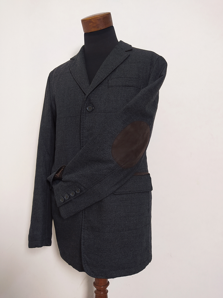 Blazer Bogner 100% Lana Virgen con Detalles en Cuero – Talla 48/50 (118 cm Pecho) 2