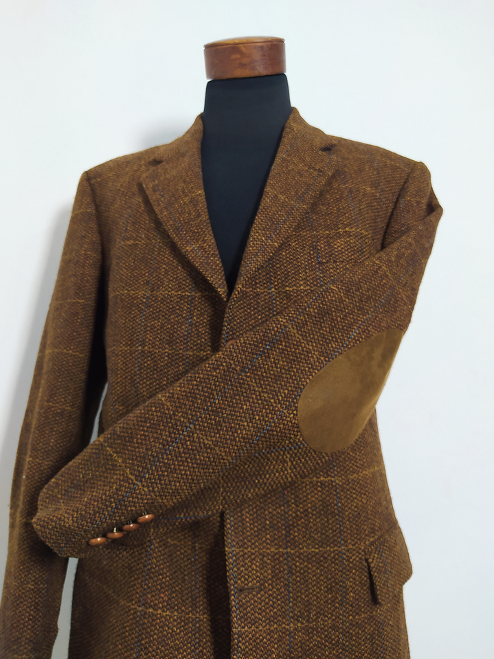 Blazer Harris Tweed Barutti 100% Lana Virgen – Talla 52 / 44L (124 cm Pecho) 2