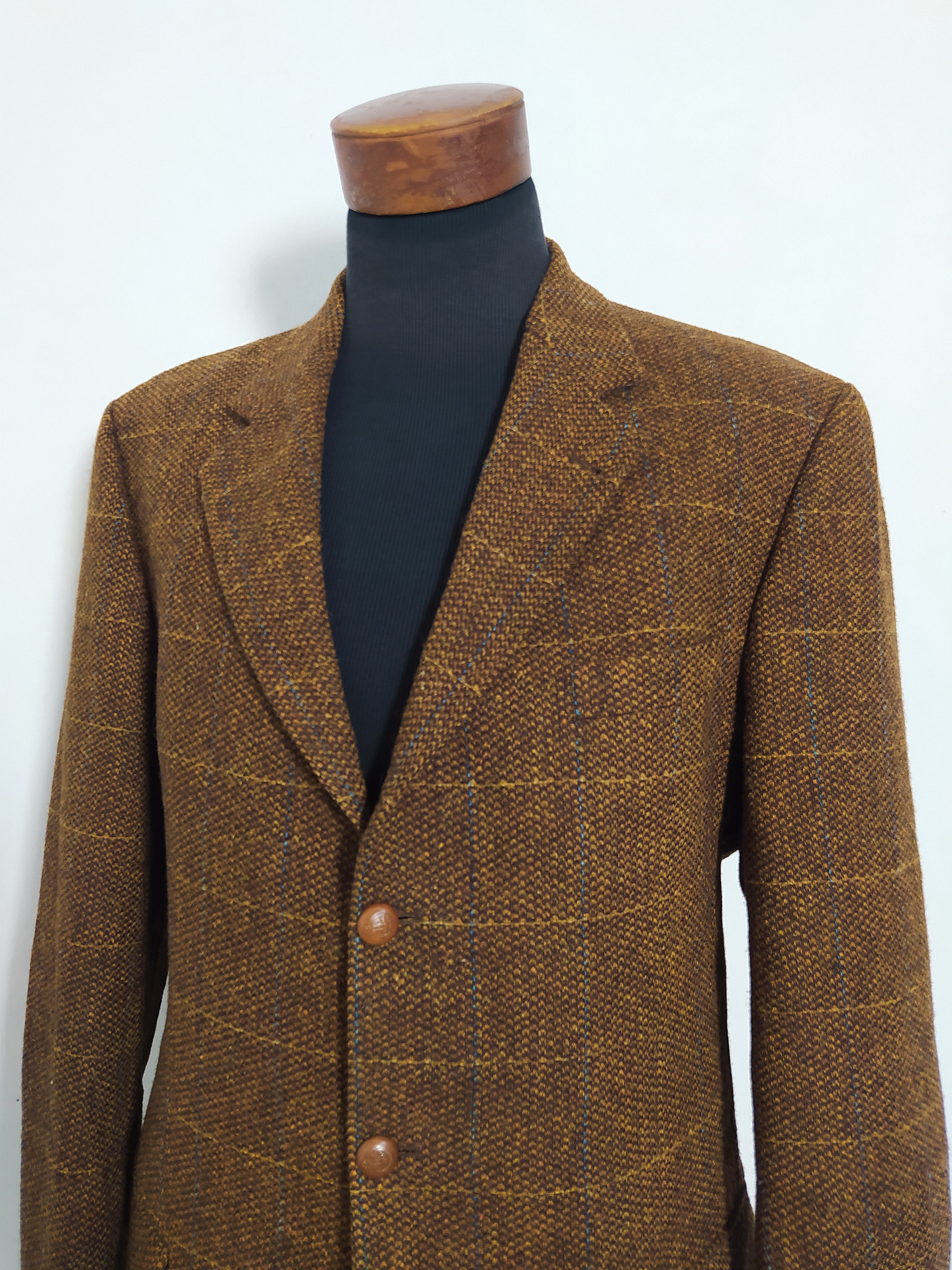 Blazer Harris Tweed Barutti 100% Lana Virgen – Talla 52 / 44L (124 cm Pecho) 5
